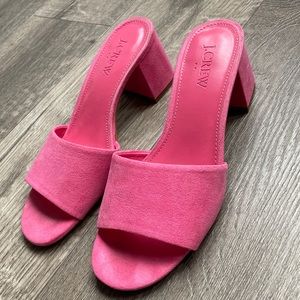 Sueded block-heel sandals